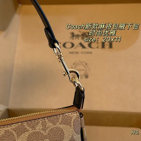 Coach Nolita 19 In Signature Canvas Khaki Brown 20x11cm Wristlet