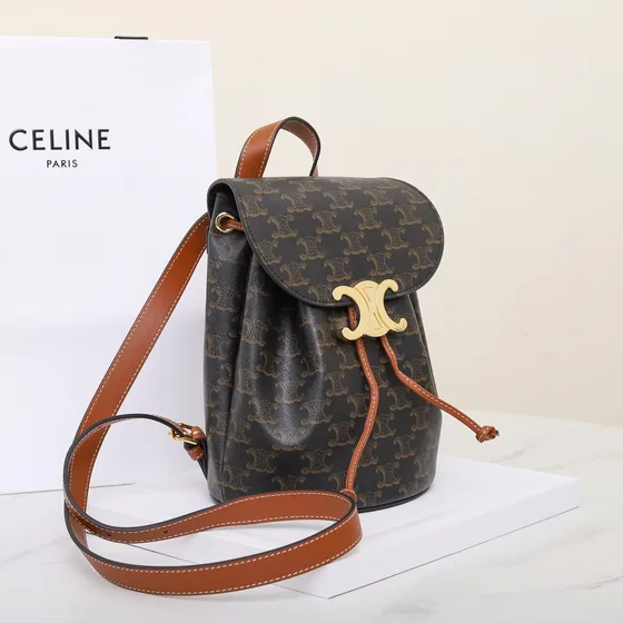 Celine Triomphe Mini Backpack Brown Backpack