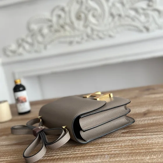 Hermes Constance Gray Crossbody