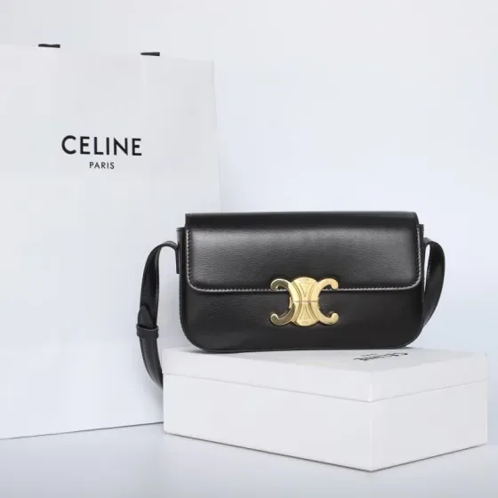Celine Triomphe Noir Sac épaule