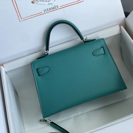 Hermes Mini Kelly أخضر Top Handle