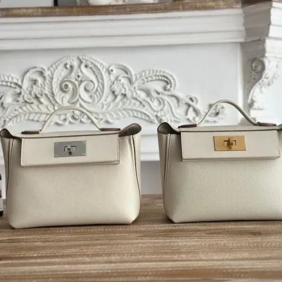 Hermes Kelly 2424 White Top Handle