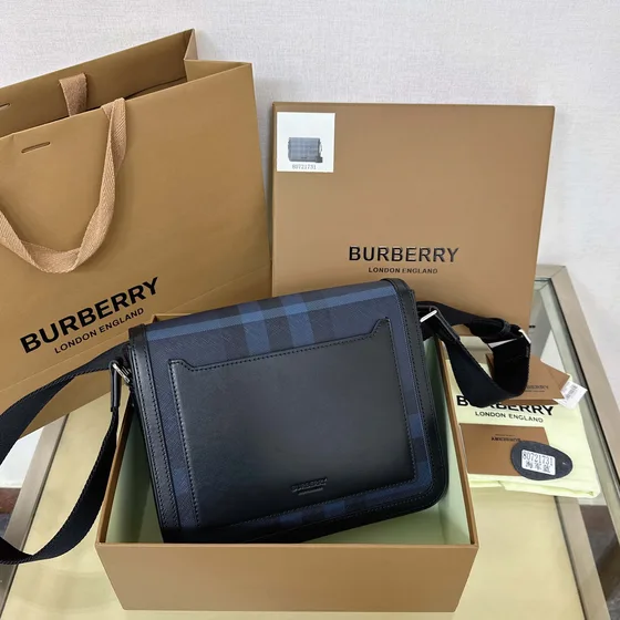 Burberry Check Bolso mensajero Azul marino/Negro Crossbody