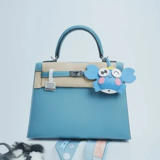 Hermes Kelly Light Blue Top Handle