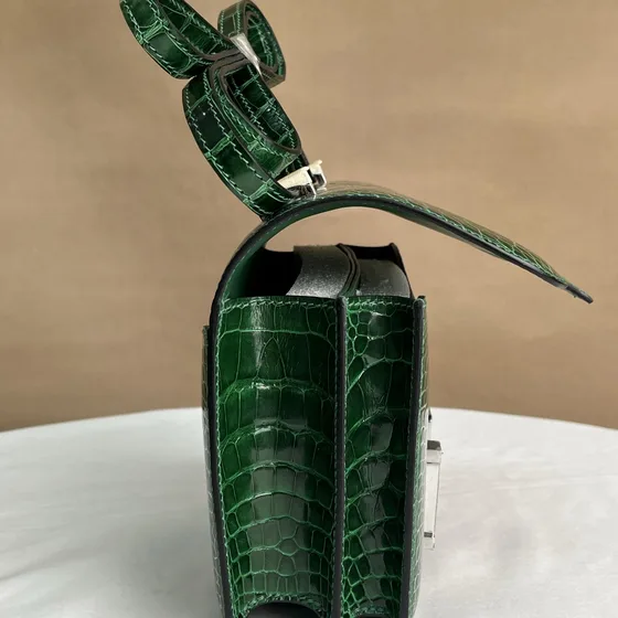 Hermes Constance Dark Grön Axelväska