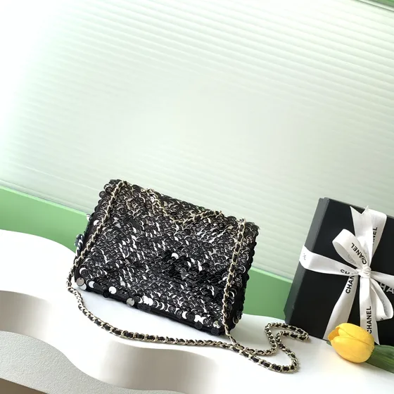 Chanel Classic Flap Preto Bolsa de aba