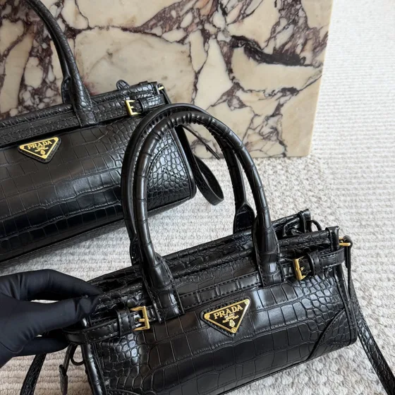 Prada Galleria Bag Preto Alça superior