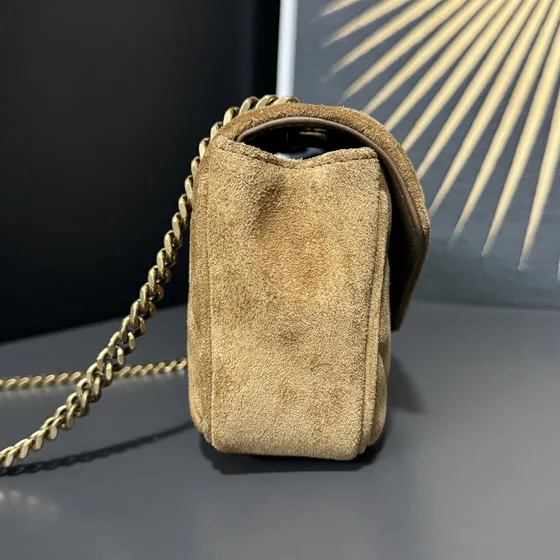 YSL Cassandre Envelope Chain Bag Beige Crossbody
