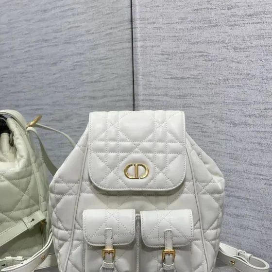 Dior Dior Caro Backpack White Backpack