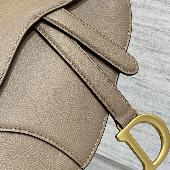 Dior Saddle Bag Taupe Shoulder Bag