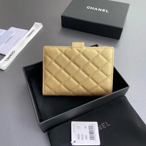 Chanel Passport Holder Gold Card Holder