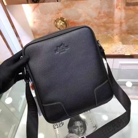 Hermes messenger Noir cuir 27-25-6