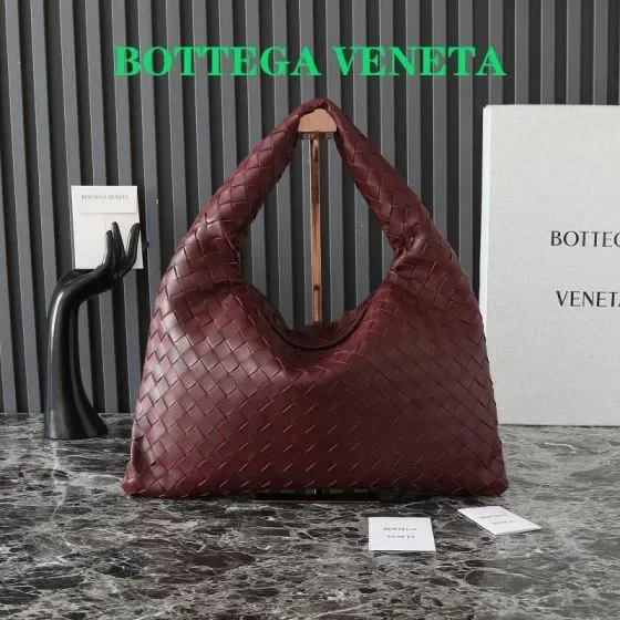 Bottega Veneta Small Hop Shoulder Bag Burgundy Hobo