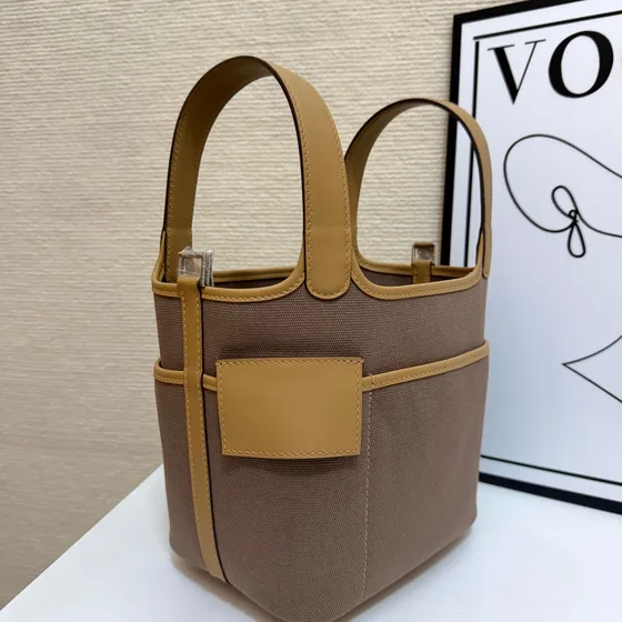 Hermes Cargo Picotin Lock Etoupe Topphandtag