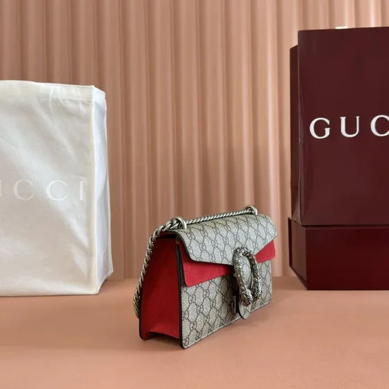 Gucci Dionysus Gg Borsa a spalla Beige/Rosso Borsa a spalla