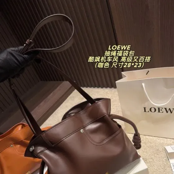 Loewe Drawstring Bucket Bag Brown 28 23cm Shoulder Bag