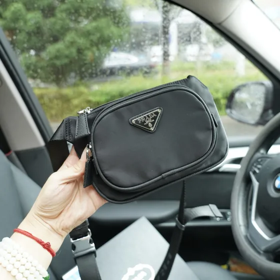 Prada Re-Nylon Belt Bag Black Belt Bag