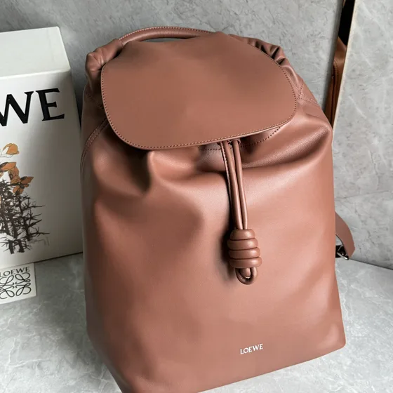 Loewe Flamenco Mochila Taupe Marrom Mochila