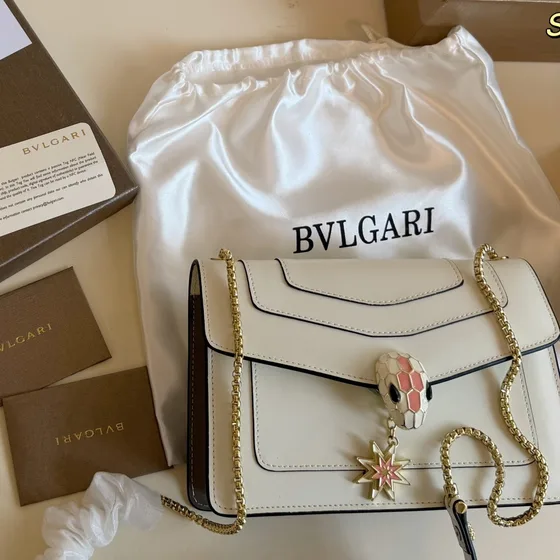 Bvlgari Serpenti Forever Crossbody Bag White Crossbody