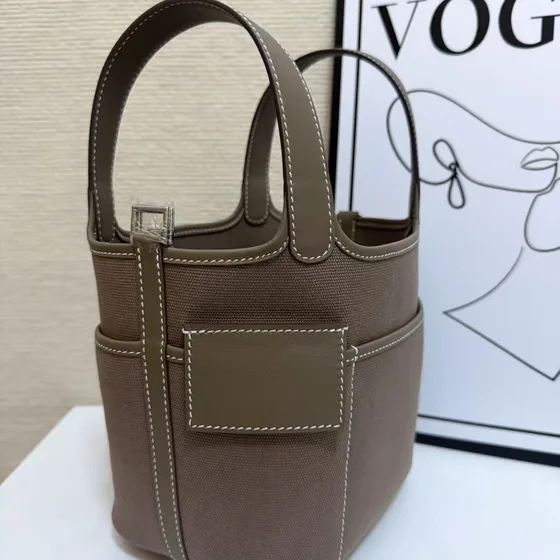 Hermes Elephant Gray Anse supérieure