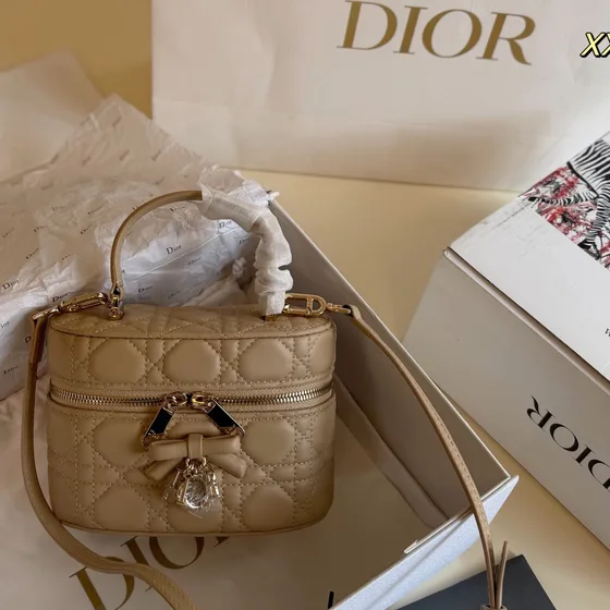 Dior Lady Dior Vanity Case Zwart Bovenhandgreep