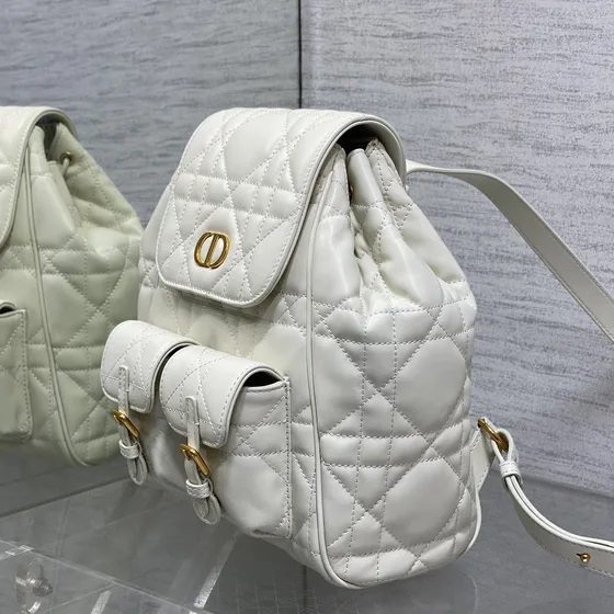 Dior Dior Caro Backpack Putih Backpack