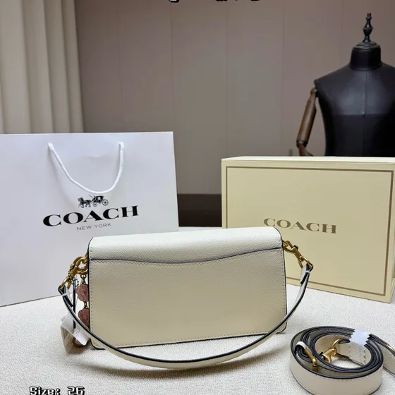 Coach Tabby 26 Beyaz 26cm Omuz çantası