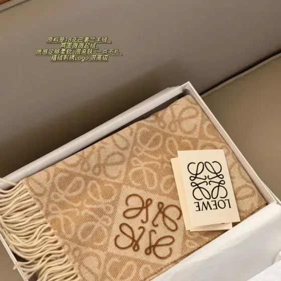 Loewe Anagram Scarf Beige