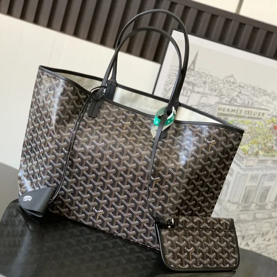 Goyard Saint Louis Nero Borsa tote