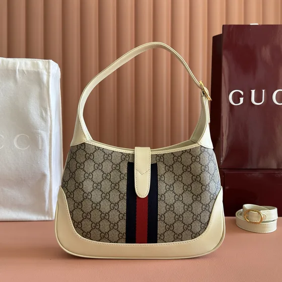 Gucci Jackie 1961 Small Hobo Bag Beige/Bianco Hobo