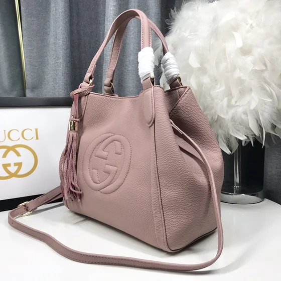 Gucci Soho Anse supérieure Bag Dusty Rose 30x26x14cm Anse supérieure