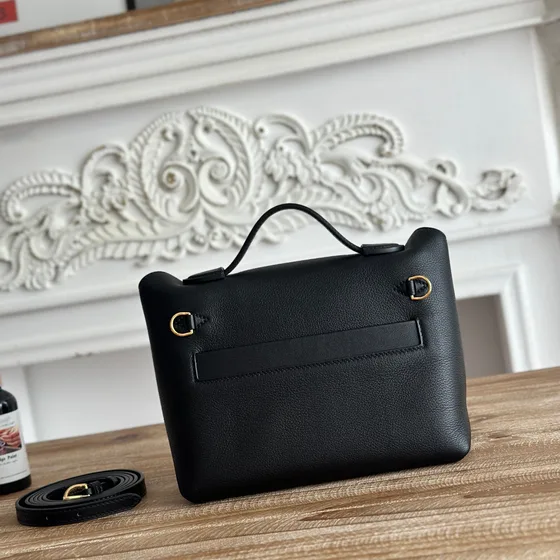 Hermes Kelly 2424 Mini Zwart Bovenhandgreep