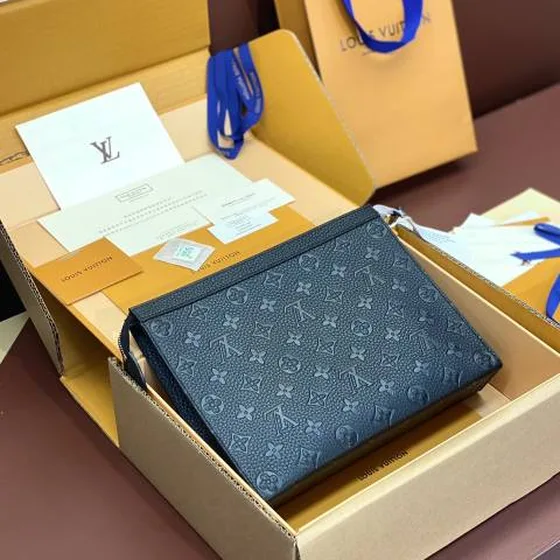 Louis Vuitton Pochette Voyage Navy Taiga everyday