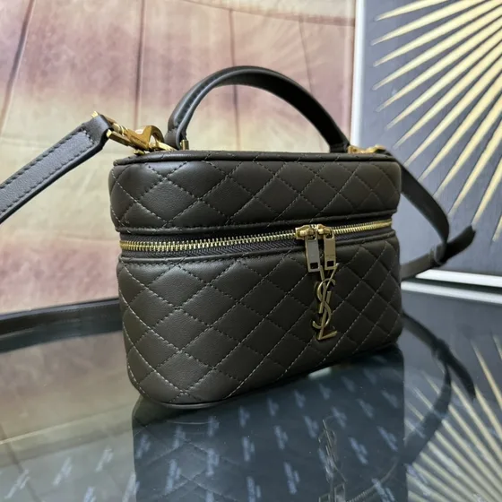YSL Gaby Vanity Case Bag Dark Grå Crossbody