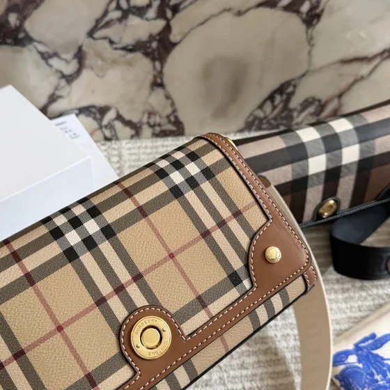 Burberry Note Crossbody-Tasche Braun Check Crossbody