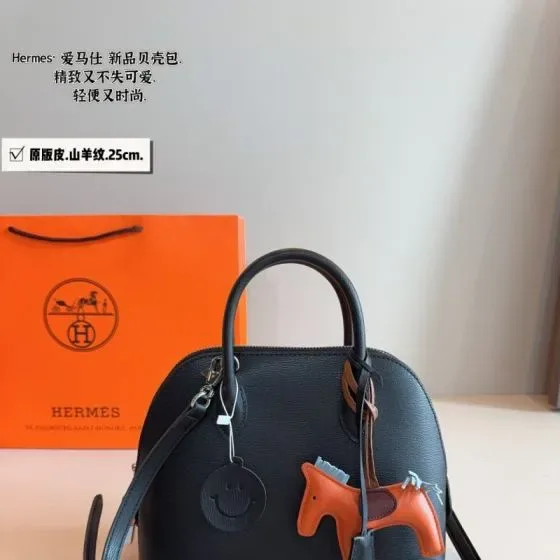Hermes Bolide Black 25cm Top Handle