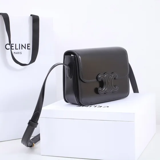 Celine Triomphe Noir Sac épaule