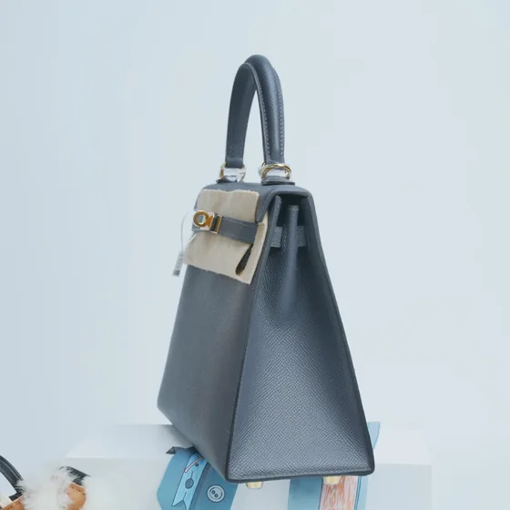 Hermes Kelly Dark Cinza Alça superior