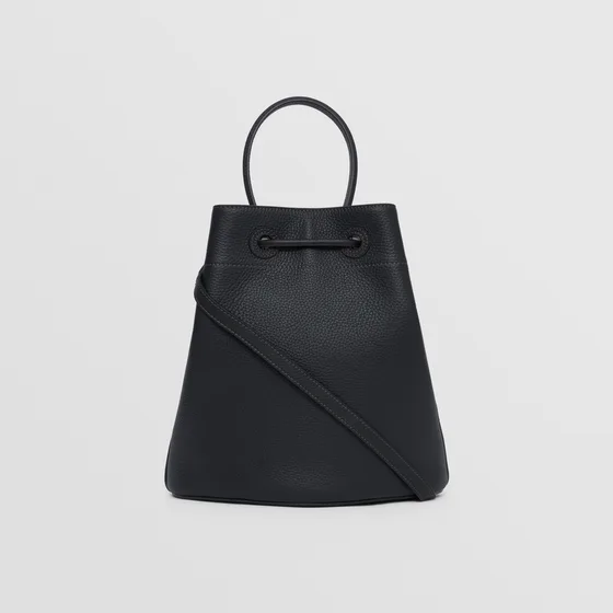 Burberry Tb Drawstring Bolso cubo Negro Asa superior