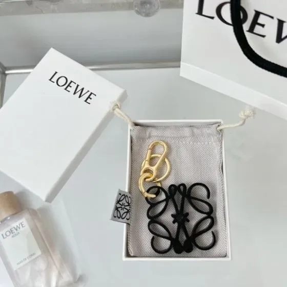 Loewe Anagram Charm Black Pouch