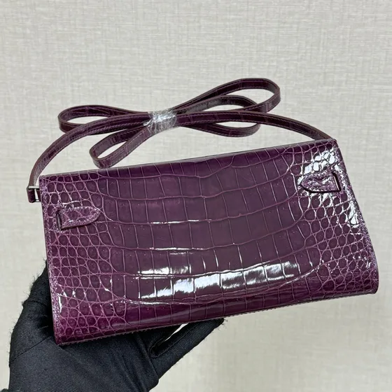 Hermes Kelly To Go Morado Crossbody