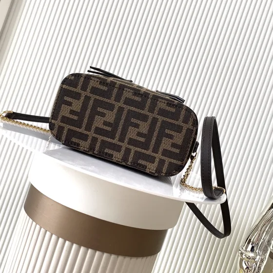 Fendi Vanity Case Bag Marrón Bolso bandolera