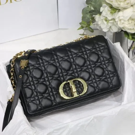 Dior Medium Dior Caro Bag Black Shoulder Bag