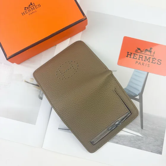 Hermes H Logo Card Holder Beige Card Holder