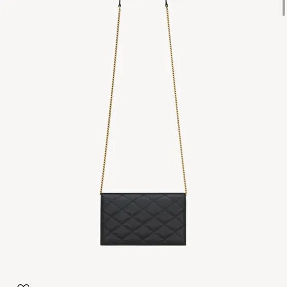 YSL Cassandre Envelope Chain Cüzdan Siyah Woc