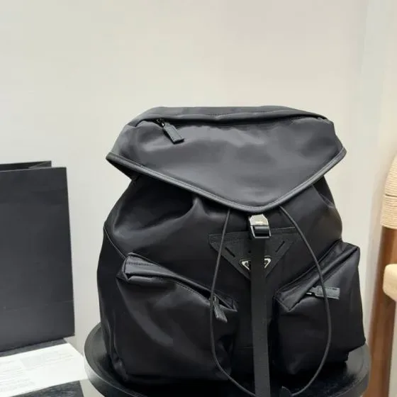Prada Re-Nylon Medium Backpack Black Backpack