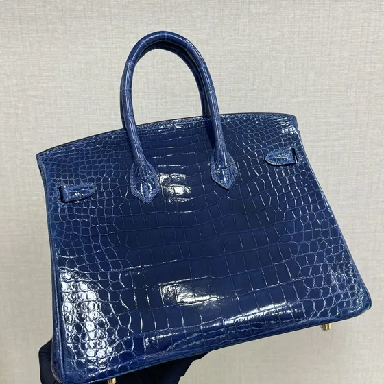 Hermes Birkin Navy Blue Top Handle
