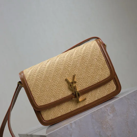YSL Solferino Medium Bag Beige/Braun Schultertasche