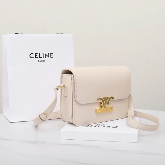 Celine Triomphe Weiß Crossbody