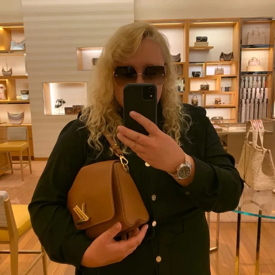 Louis Vuitton Louisette Braun Schultertasche
